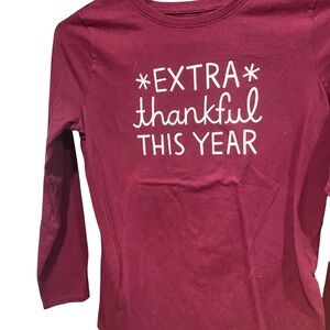 Kids Maroon HolidayThankful Shirt